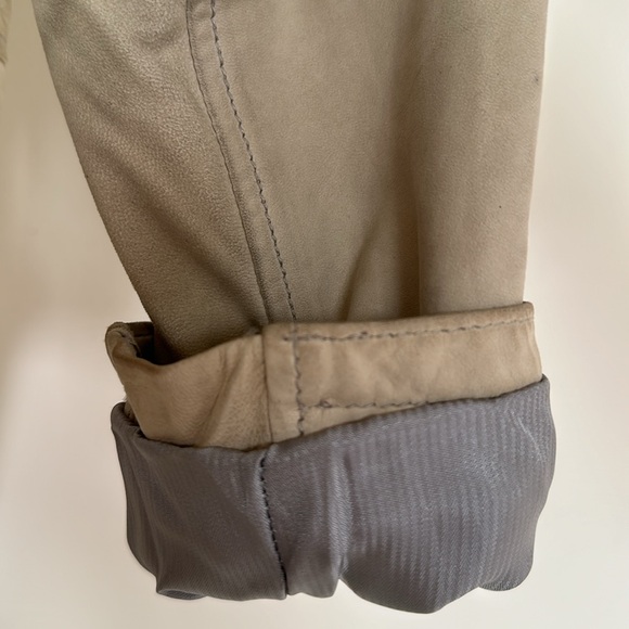 Banana Republic Petite XS cream leather jacket - Picture 6 of 8